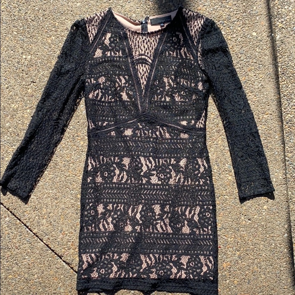 Formal black lace dress
